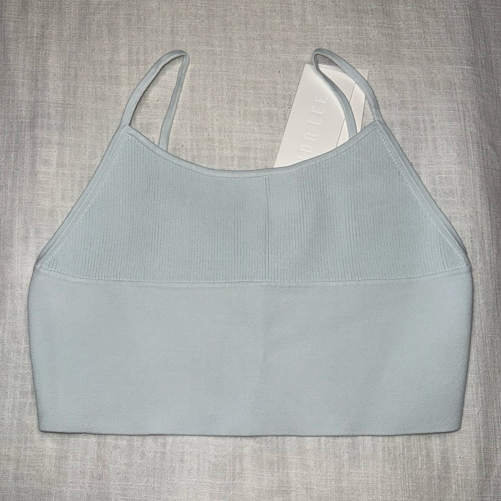 Dion Lee Knit Rayon Density Scoop Tank Crop Top